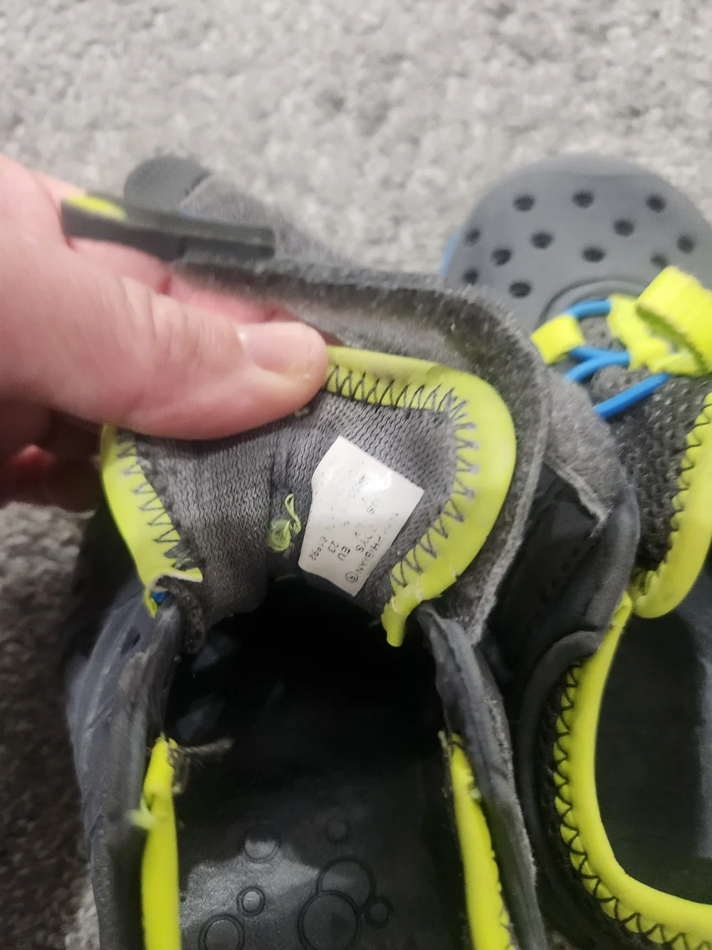 Stride Rite Kids Gray & Lime Water-Friendly Sneakers Size 7